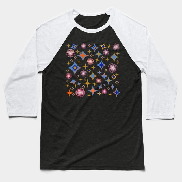 sun & Stars Baseball T-Shirt by MinnieWilks